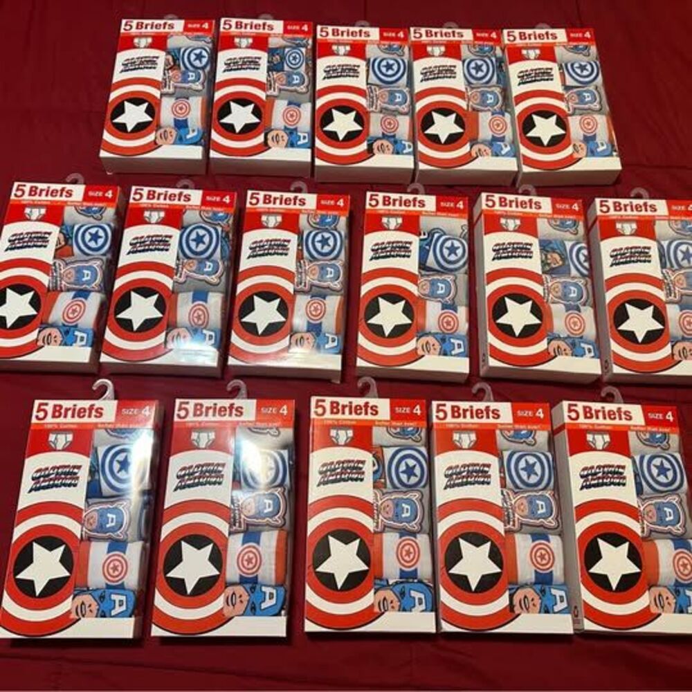 NEW Marvel Captain America 5-Pack Boys Cotton Boxer Briefs Underwear